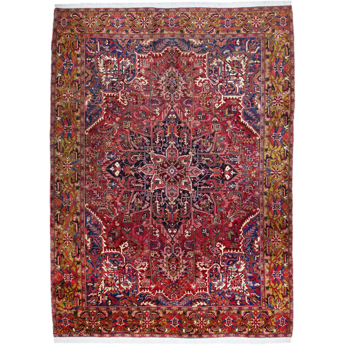 فرش دستباف هریس 5.94 متری طرح لچک و ترنج (3.3m × 1.8m)